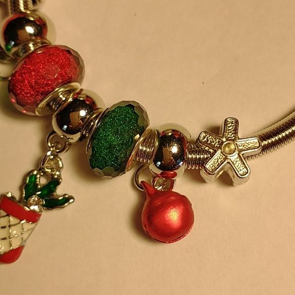 Silver Christmas Charm Bracelet!!! - Picture 3 of 3